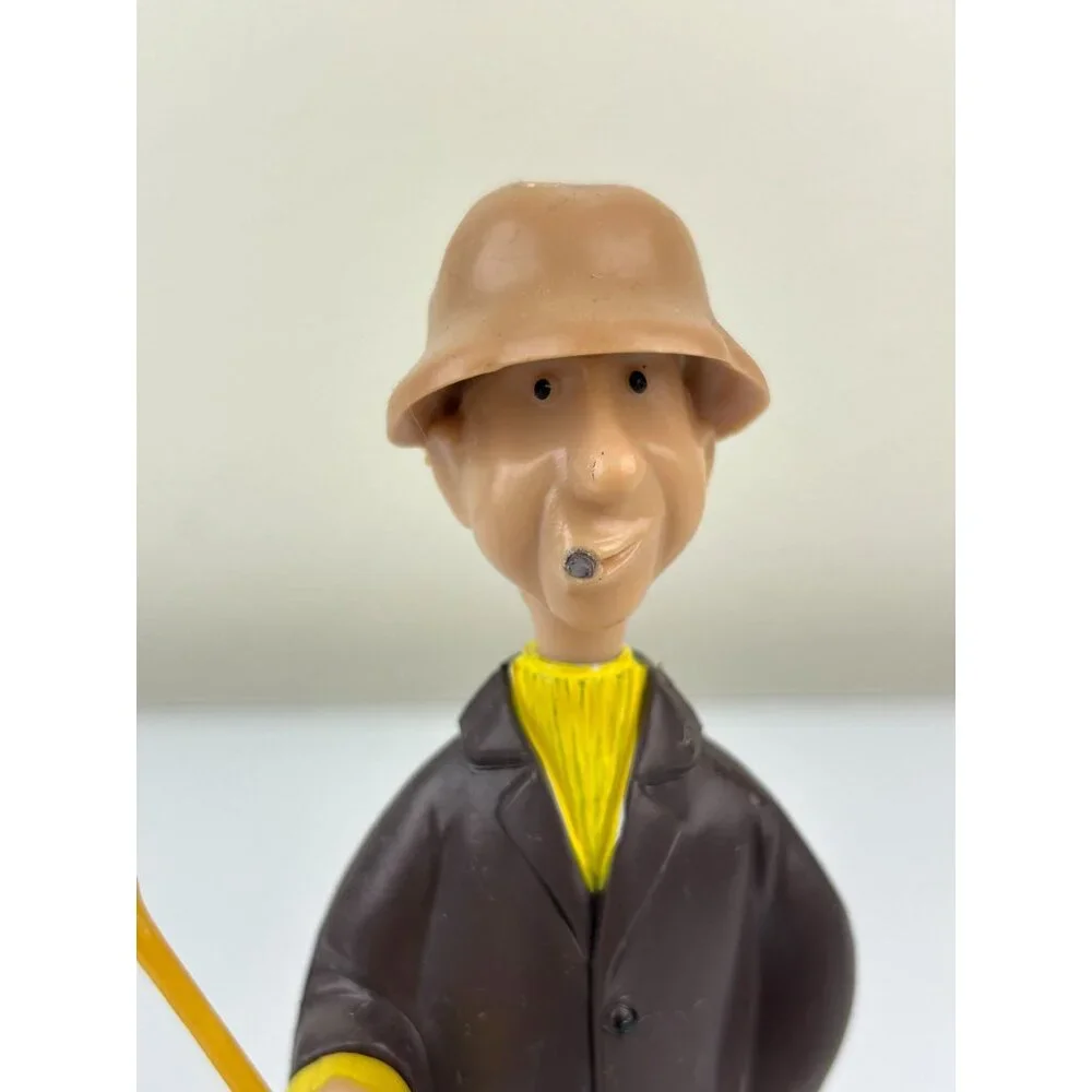 Wilton Cake Topper Old Man Fishing Pole Boot Vintage Made in Hong Kong Plastic